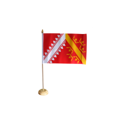 ALSACE - Drapeau Administratif de Table 15x22 cm Hampe en Plastique