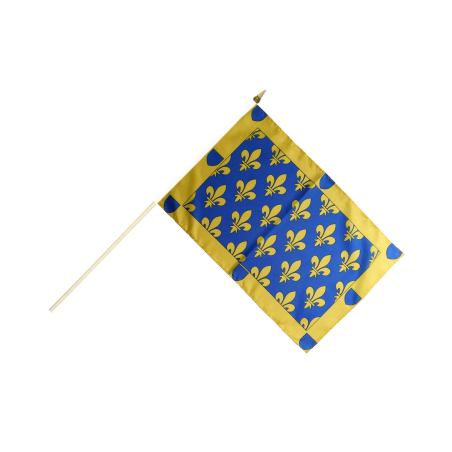 ARDECHE - Drapeau 30x45 cm sur Hampe en Bois