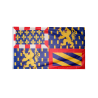 BOURGOGNE-FRANCHE COMTE Drapeau 90x150cm avec 2 Oeillets