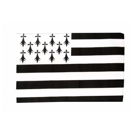 BRETAGNE - Drapeau 30x45cm avec Ourlet pour Hampe