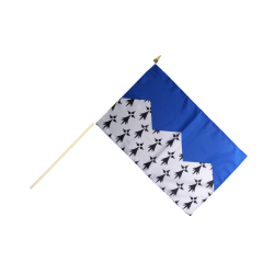 BRETAGNE Dept Côtes-d'Armor - Drapeau 30x45cm avec Hampe Bois