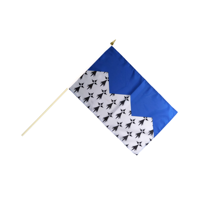 BRETAGNE Dept Côtes-d'Armor - Drapeau 30x45cm avec Hampe Bois