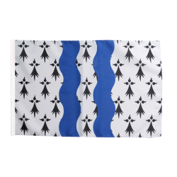 BRETAGNE Dept Ille-et-Vilaine - Drapeau 30x45cm avec Ourlet