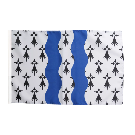 BRETAGNE Dept Ille-et-Vilaine - Drapeau 30x45cm avec Ourlet