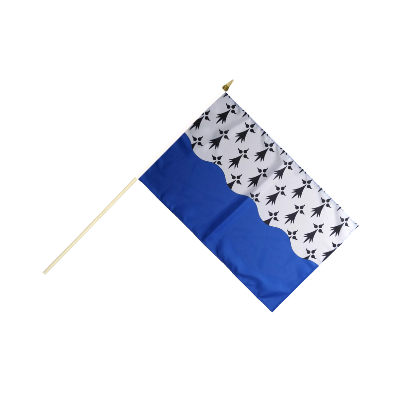 BRETAGNE Dept Morbihan - Drapeau 30x45cm avec Hampe Bois