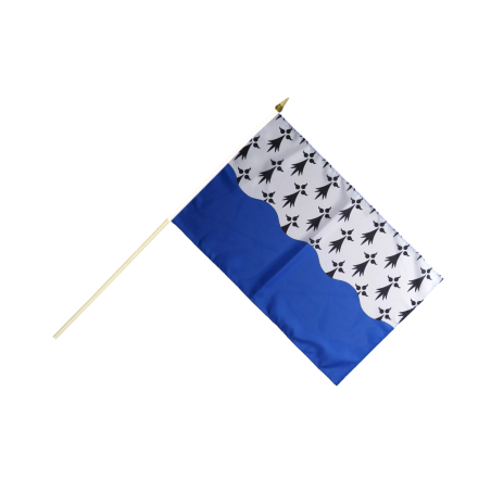 BRETAGNE Dept Morbihan - Drapeau 30x45cm avec Hampe Bois