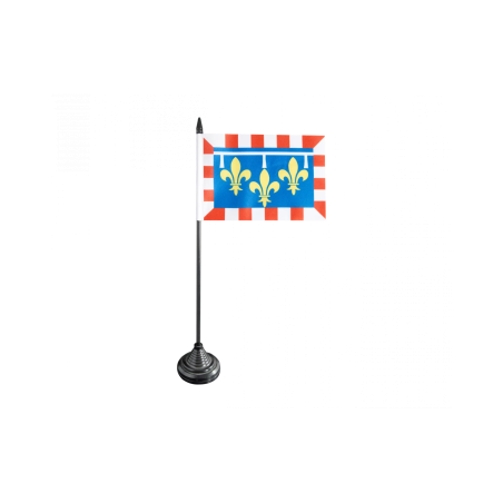 CENTRE Région - Drapeau de Table 10x15cm Sur hampe en Plastique