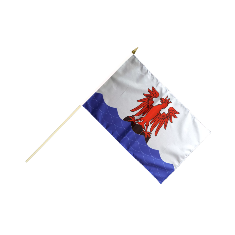 COMTE DE NICE - Drapeau 30x45cm sur Hampe en Bois