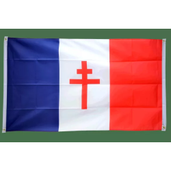 CROIX DE LORRAINE - Drapeau 90x150 cm avec 2 Oeillets