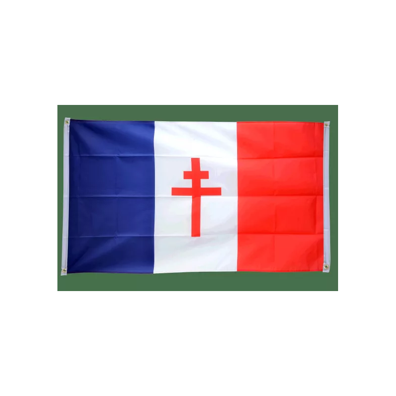 CROIX DE LORRAINE - Drapeau 90x150 cm avec 2 Oeillets