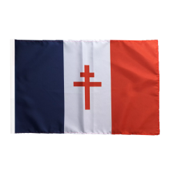 CROIX DE LORRAINE - Drapeau 30x45 cm avec Ourlet