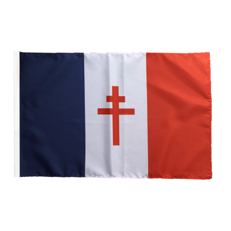 CROIX DE LORRAINE - Drapeau 30x45 cm avec Ourlet