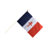 CROIX DE LORRAINE - Drapeau 30x45 cm Sur Hampe en Bois