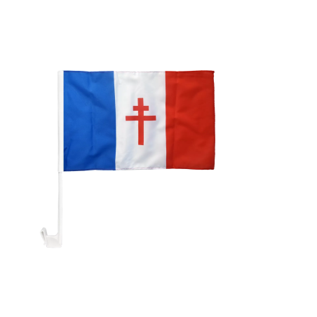 CROIX DE LORRAINE - Drapeau pour Voiture 30x40 cm