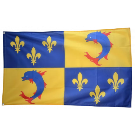 DAUPHINE - Drapeau de Balcon 90x150 cm avec 2 Oeillets