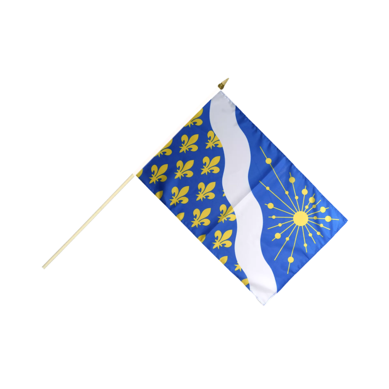 ESSONNES - Drapeau 30x45 cm avec Hampe en Bois