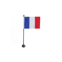 FRANCE - Drapeau de Table 10x15cm avec Hampe Plastique