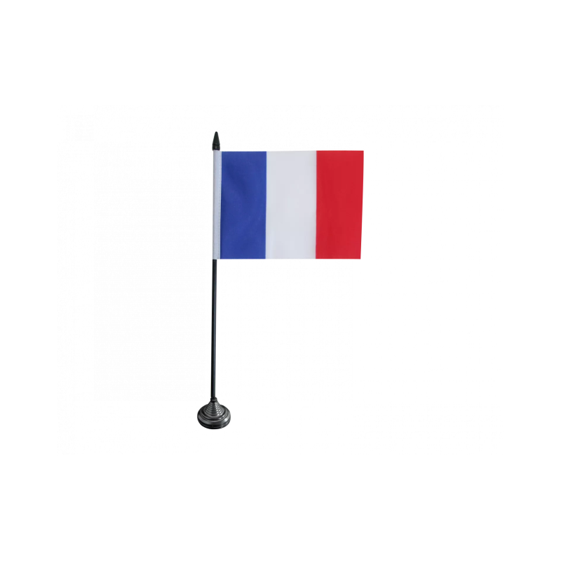 FRANCE - Drapeau de Table 10x15cm avec Hampe Plastique