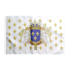 Drapeau royaume de France 987 -  1791 Taille: 30x45cm avec Ourlet passage d'une hampe