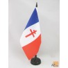 Drapeau de table France libre 1940-1944 21x14 cm Hampe en plastique