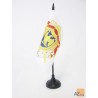 Drapeau de table Napoléon 1er 21x14 cm Hampe en plastique