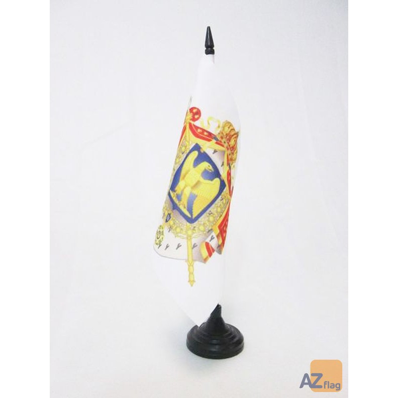 Drapeau de table Napoléon III - 21x14 cm Hampe en plastique