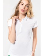 Polos piqués contrasté pour femme.